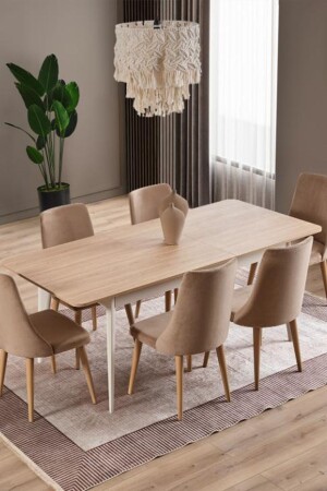 Bella Yemek Masası 160-40 Açılabilir Yemek Masası Premium Yemek Odası Masası - Buğdaycıgrup