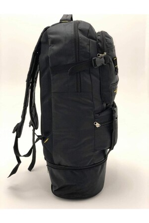 Bellows Mountaineer Schwarzer Rucksack Militärtasche Gewachster Bergsteiger-Rucksack in Schwarz - 2