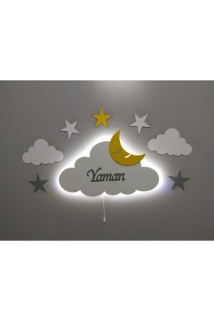 Benanntes dekoratives Holzwolken-Nachtlicht mit LED-Beleuchtung fbrkahsp0336 - 2