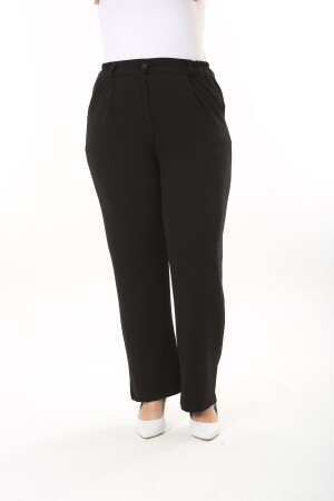 Bequeme Lycra-Hose mit elastischem Bund und gestricktem Stoff in Übergröße - Era Lisa