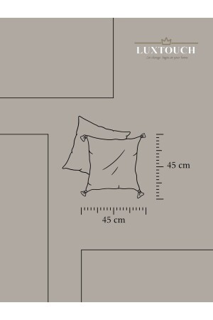 Bergama Siyah 2'li Ponponlu Kırlent Kılıfı 45 x 45 cm Yastık Minder Kılıfı Fermuarlı Püsküllü - 5