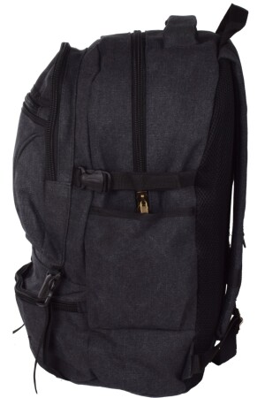 Bergsteiger-Rucksack, Canvas-Stoff, 50 l, Outdoor-Tasche, Reisetasche, 501, Schwarz - 4