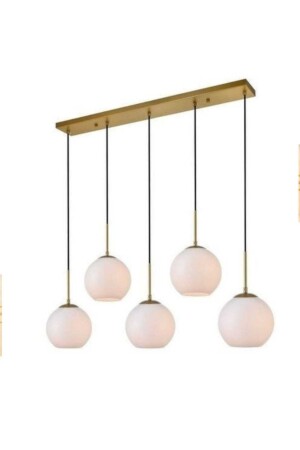 MNZ-Beryl 5-piece Vintage Pendant Lamp Chandelier (White Glass) BRL-ESK-SRL-05 - BSA LIGHTING