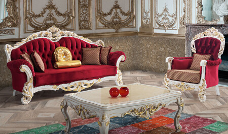 مجموعة غرفة المعيشة الكلاسيكية من 