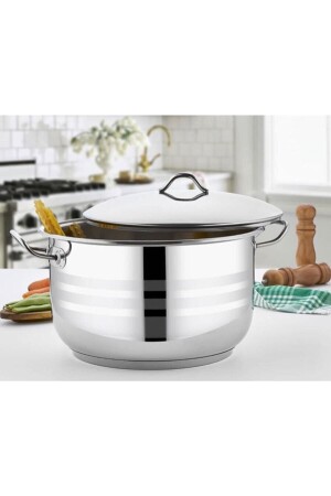 Berlin 13 Litre 304 Paslanmaz Büyük Derin 32 Cm Tencere Aşure Tenceresi 060312 - Çelik