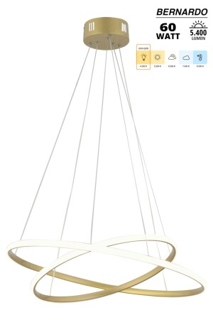 Bernardo 45x35 großer Kreis Antik-moderne Pendelleuchte Tageslicht-LED-Kronleuchter - 3