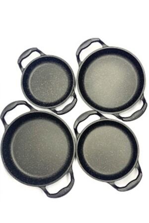 Berta Döküm Granit Sahan 4 Lü Set (16CM 18CM 20CM VE 22CM) - Zenga