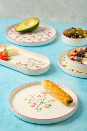 Berthe Floral 14-teiliges handgefertigtes Frühstücksset mit besonderem Design für 6 Personen KSB14 - 3