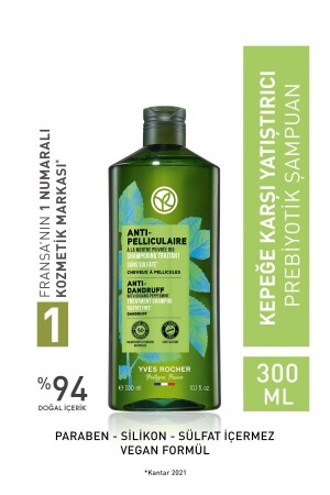 Beruhigendes präbiotisches Anti-Schuppen-Shampoo (Anti Pelliculaire) – sulfatfrei, salzfrei und vegan – 300 ml - 2