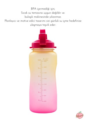 Berühmtheit - 2. 2 Liter motivierende Tritan-Wasserflasche – Bpa-frei FTBOTTLE001 - 3