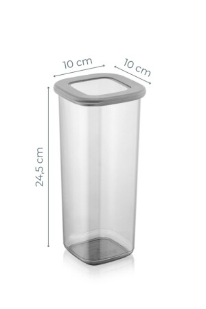 Beschriftete quadratische Frischhaltedosen aus Folie, 24er-Set, 1,75 cm, große Größe, Anthrazit, 24LU-175 - 5