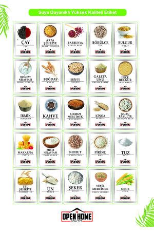 Beschriftetes 24-teiliges, anthrazitfarbenes, wirtschaftliches, unzerbrechliches Vorratsbehälter-Set mit 1,75/1,2/0,55 Lt OPH-000069 - 6