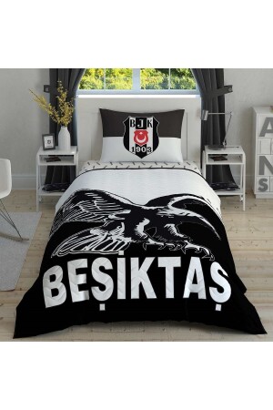 Beşiktaş Kartal Tek Kişilik Kapitoneli Nevresim Takımı Complete Set 1000044327 - 2