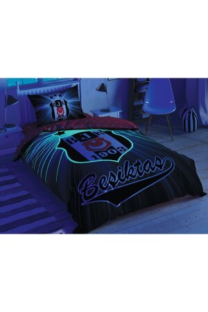 Beşiktaş Light Glow Cotton Lizenziertes Bettbezug-Set - 2