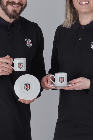 Beşiktaş Lisanslı Arma Logo 2li Kahve Fincan Takımı Beşiktaş N3422 - 4