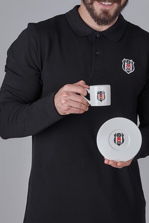 Beşiktaş Lisanslı Arma Logo 2li Kahve Fincan Takımı Beşiktaş N3422 - 5