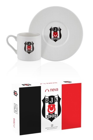 Beşiktaş Lisanslı Arma Logo 2li Kahve Fincan Takımı Beşiktaş N3422 - 8