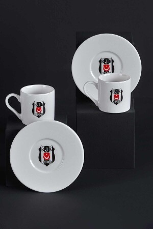Beşiktaş lizenziertes Arma-Logo-Set mit 2 Kaffeetassen Beşiktaş N3422 - Neva