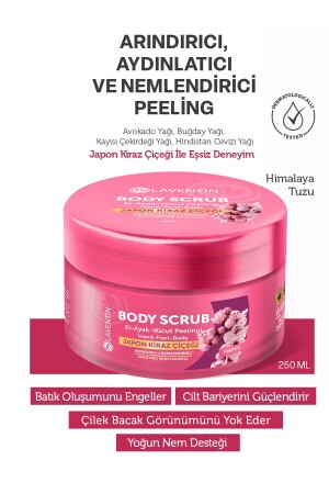 Besleyici- Arındırıcı Ve Nemlendirici Vücut Peelingi Japon Kiraz Çiçeği 250ml (happy) - 2