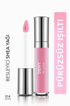 Besleyici Dudak Parlatıcısı - Dewy Lip Glaze - 014 Soft Pink-8682536068277 0313121 - Flormar