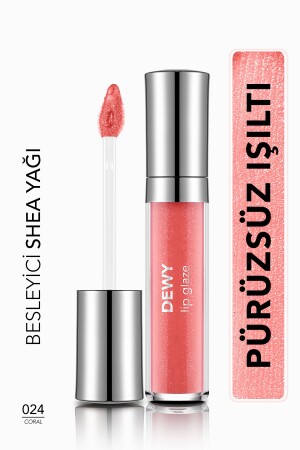 Besleyici Dudak Parlatıcısı - Dewy Lip Glaze - 024 Coral-8682536069441 - 1