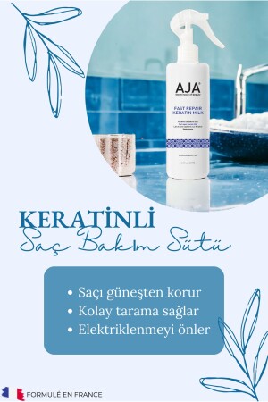 Besleyici- Onarıcı Keratin & Biotin Fön Sütü Kolay Tarama Etkili Isıya Karşı Koruyucu 250ml - 5