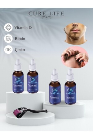 Besleyici- Onarıcı Saç ve Sakal Çıkartıcı 5 Li Set (4 Adet 50 Ml Serum - Dermaroller) - 2