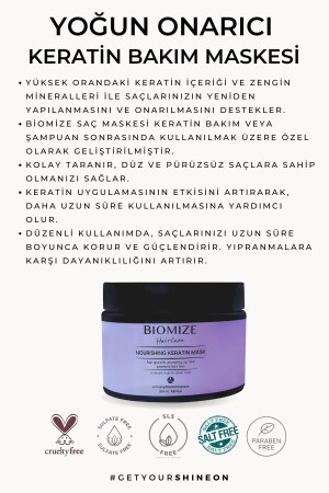 Besleyici & Onarıcı Ve Bakım Yapıcı Yoğun Keratin Saç Bakım Maskesi - 4