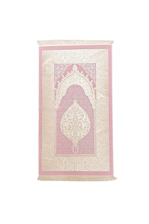 Besonderes Geschenk zum Muttertag – Gebetsteppich – mittelgroßer Koran – Schal – Gebetsperlen – Lesezeichen-Set, Rosa - 4