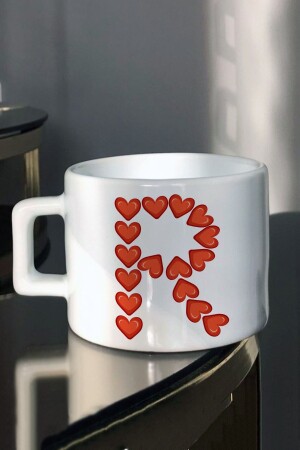 Besonderes Valentinstagsgeschenk für Verliebte, Tee- und Kaffeetasse mit Herz- und Buchstaben-R-Aufdruck EZ-ÇF-0731 - 3