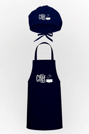 Best Chef Written Design Küchenschürze und Haube, Vorteilspaket TTP0173 - 3