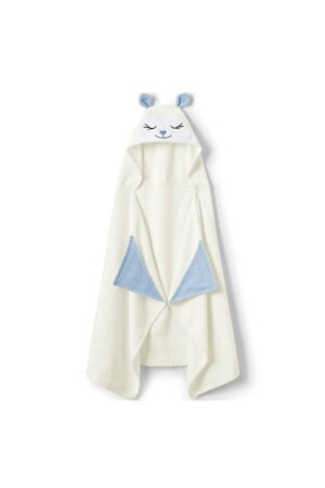 Bestickter Handtuchponcho mit Lammfigur - 1