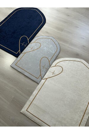 سجادة صلاة الأم والآب والطفل مع كؤوس صلاة اللؤلؤ هدية و قلب بامبو طباعة رقمية سجادة صلاة - Betizhome