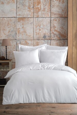 Bettbezug für Doppelbetten (Bettbezug) aus 83-fädigem Baumwollsatin, 200 x 200 cm, 83/200 x 230 ÇZ - 3