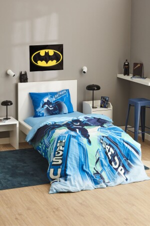 Bettbezug-Set, 100 % Baumwolle, für Einzelbett, Batman, Gotham City, 203. 06. 01. 0008 - 2