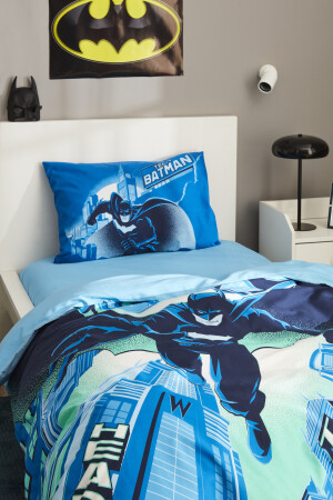 Bettbezug-Set, 100 % Baumwolle, für Einzelbett, Batman, Gotham City, 203. 06. 01. 0008 - 6