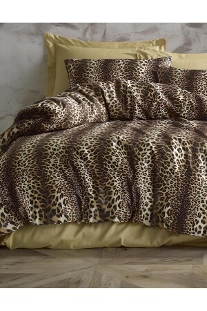 Bettbezug-Set – Doppel-Leopard mit elastischen Laken - 3