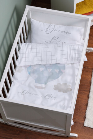 Bettbezug-Set für das Beistellbett der Mutter (60 x 100) – Pure Baby-Serie – Cloudy Blue Air Balloon ETAYBBNTPB054 - 2