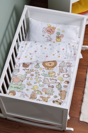 Bettbezug-Set für das Kinderbett auf der Seite der Mutter (60 x 100) – Serie Pure Baby – Cute Zoo TYC0C0Q78N168725063948287 - 2