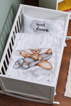 Bettbezug-Set für das Kinderbett bei der Mutter (60 x 100) – Pure Baby-Serie – Flying Bear ETAYBBNTPB110 - 3