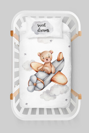 Bettbezug-Set für das Kinderbett bei der Mutter (60 x 100) – Pure Baby-Serie – Flying Bear ETAYBBNTPB110 - 5