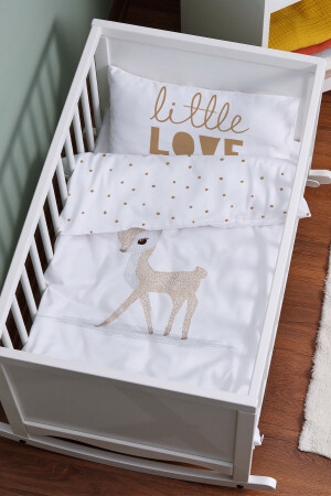 Bettbezug-Set für das Kinderbett bei der Mutter (60 x 100) – Serie Pure Baby – Bambi mit Blumenhorn ETAYBBNTPB043 - 2