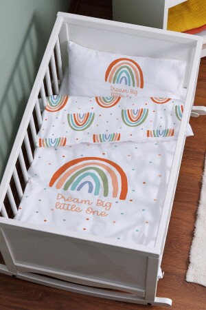 Bettbezug-Set für das Kinderbett bei der Mutter (60 x 100) – Vibe-Serie – Vintage-Regenbogen - 2