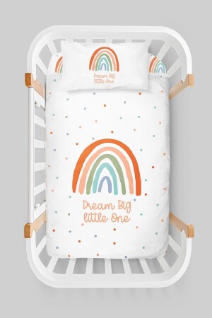 Bettbezug-Set für das Kinderbett bei der Mutter (60 x 100) – Vibe-Serie – Vintage-Regenbogen - 5