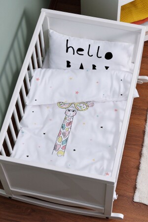 Bettbezug-Set für das Kinderbett der Mutter (60 x 100) – Pure Baby-Serie – bunte Giraffe ETAYBBNTPB045 - 2