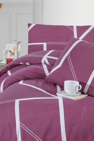 Bettbezug-Set für Doppelbett, 4-teilig, 200 x 220 cm, Lila M074938 - 6