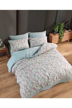 Bettbezug-Set für Einzelbett, rosa Blume, NTTEKPEMBEÇİÇEK - 1