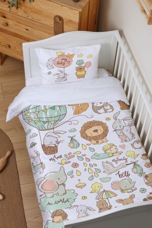 Bettbezug-Set für Kinderbetten Park Bed (80 x 120) – Pure Baby-Serie – Cute Zoo - 2