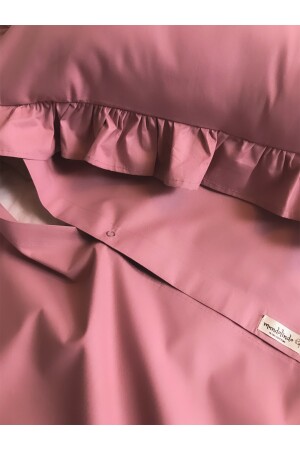 Bettbezug-Set mit Rüschen, Dusty Rose, Einzelbett TYC00540348578 - 6