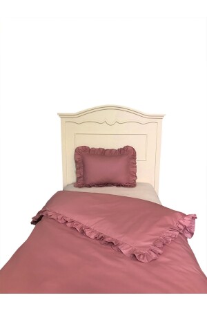 Bettbezug-Set mit Rüschen, Dusty Rose, Einzelbett TYC00540348578 - 7